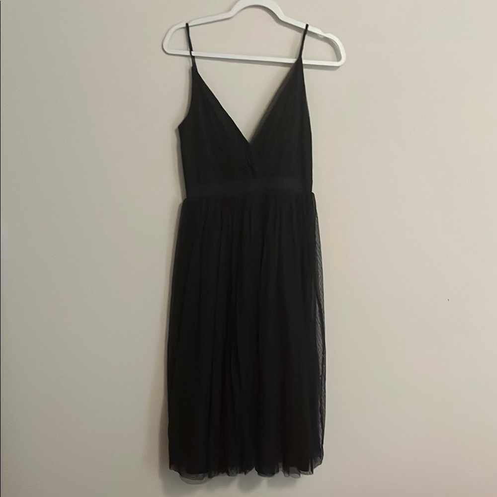 Blue Sleeveless V-Neck Midi Sundress